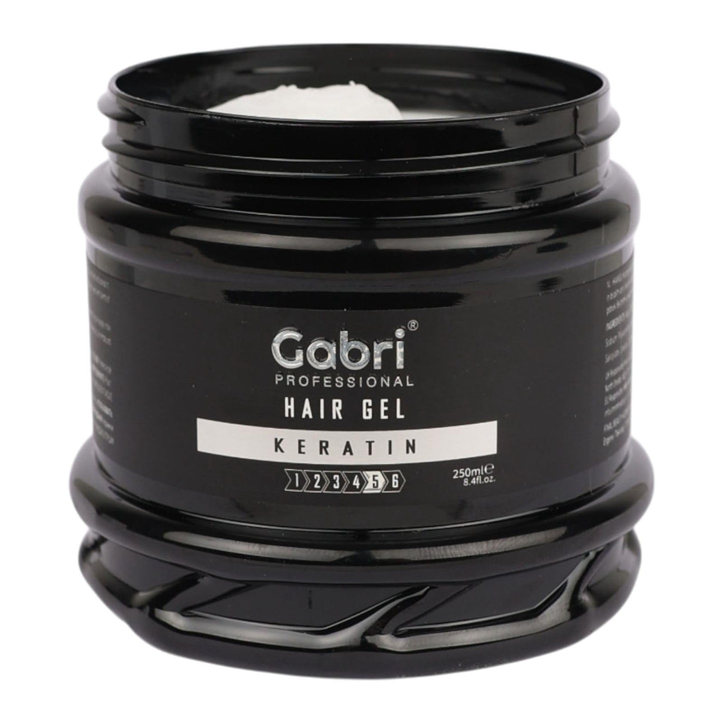 Gabri Hair Styling Gel, Firm Hold Styling Hair Gels, High Gloss, Anti-Frizz Effect, Edge Control, For All Hair Types (250 g (1 Pack), Keratin)