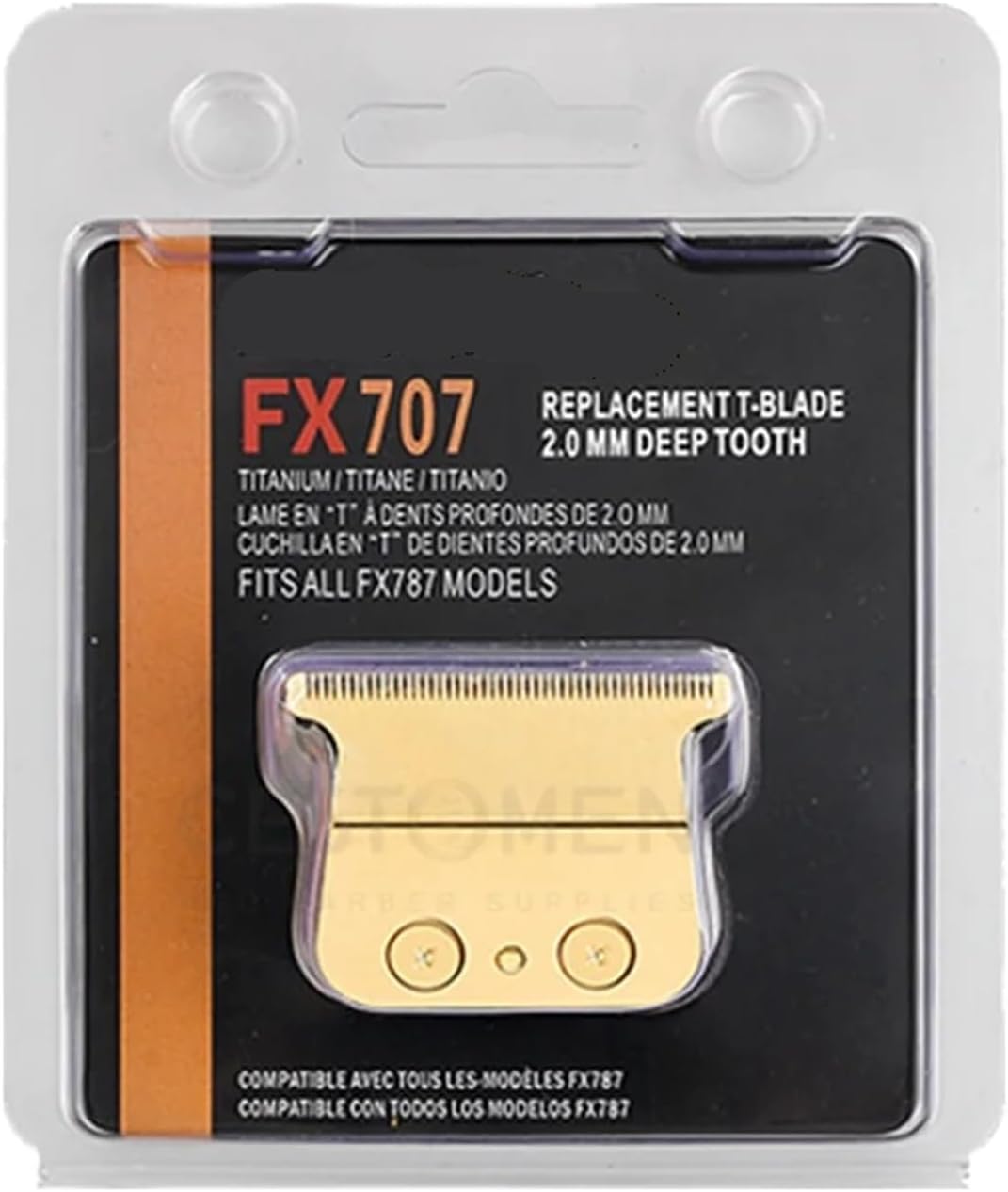 Compatible for Babyliss，All FX787 FX726 FX787Z FX707 Barbershop Professional Replacement Blade Fits Hair Cutter Machine Barber Trimmer(FX707 Gold)