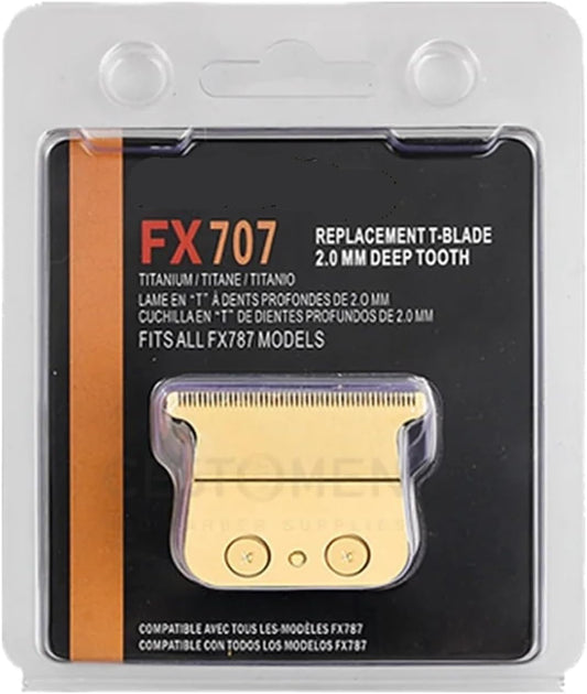 Compatible for Babyliss，All FX787 FX726 FX787Z FX707 Barbershop Professional Replacement Blade Fits Hair Cutter Machine Barber Trimmer(FX707 Gold)