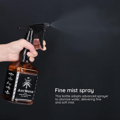 Amber Barber Spray Bottle 600ml Mist to Stream Adjustable Whisky Style