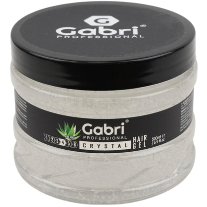 Gabri Hair Styling Gel, Firm Hold Styling Hair Gels, High Gloss, Anti-Frizz Effect, Edge Control, For All Hair Types (250 g (1 Pack), Keratin)