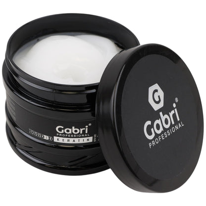 Gabri Hair Styling Gel, Firm Hold Styling Hair Gels, High Gloss, Anti-Frizz Effect, Edge Control, For All Hair Types (250 g (1 Pack), Keratin)