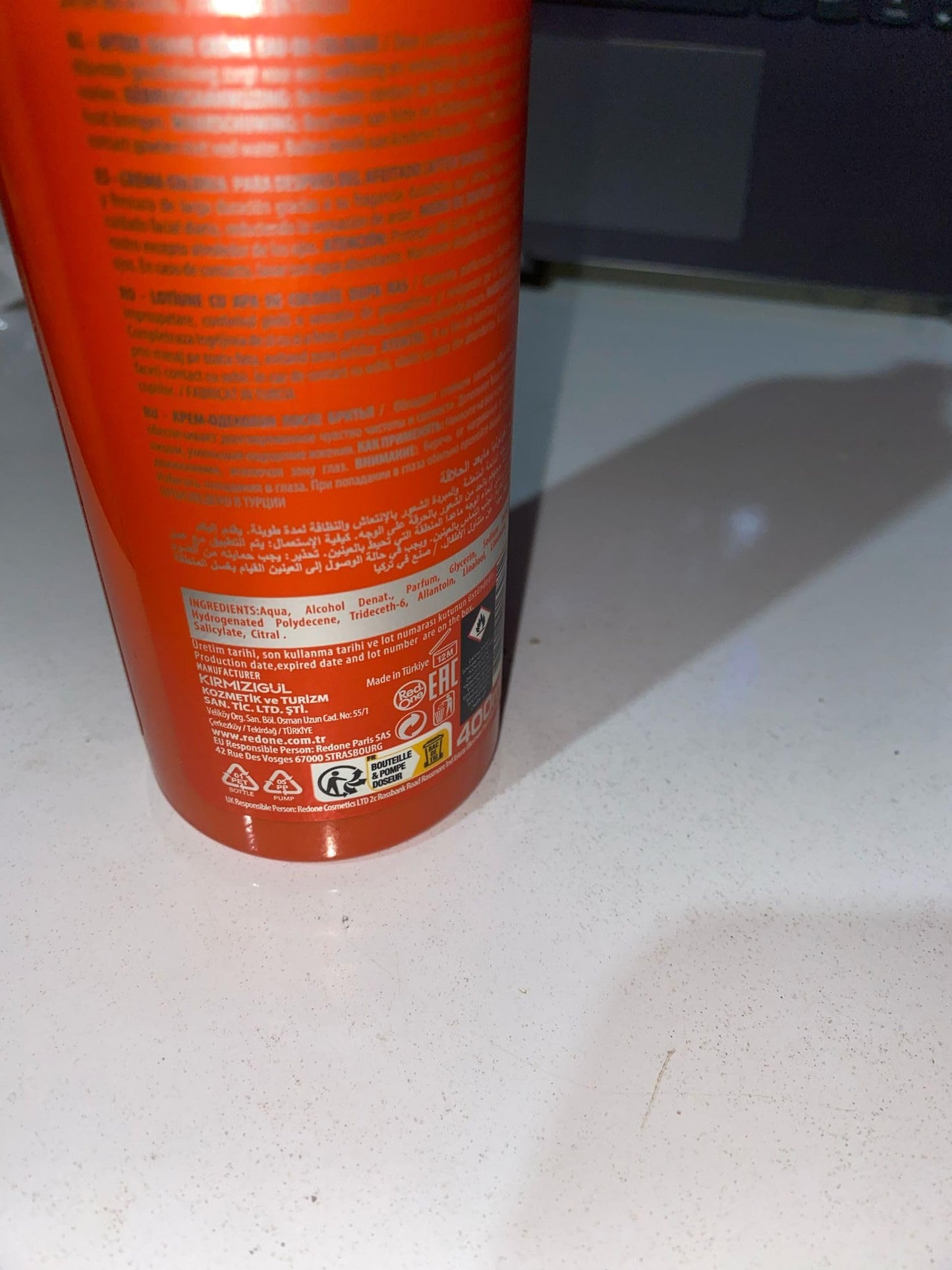 RedOne Aftershave Cream Cologne 400ml