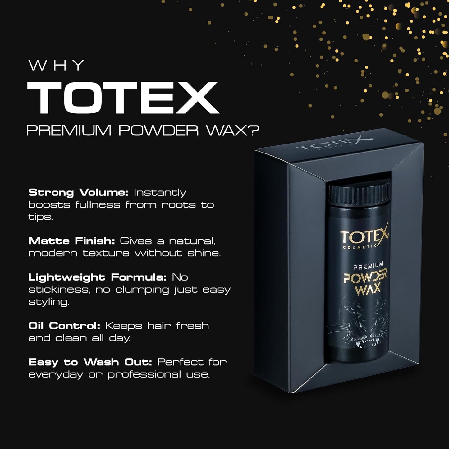 Totex Premium Hair Styling Powder Wax | Volumising Thickening Magic Dust 20 Gram