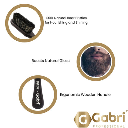Gabri Men's Grooming Beard and Fade Brush