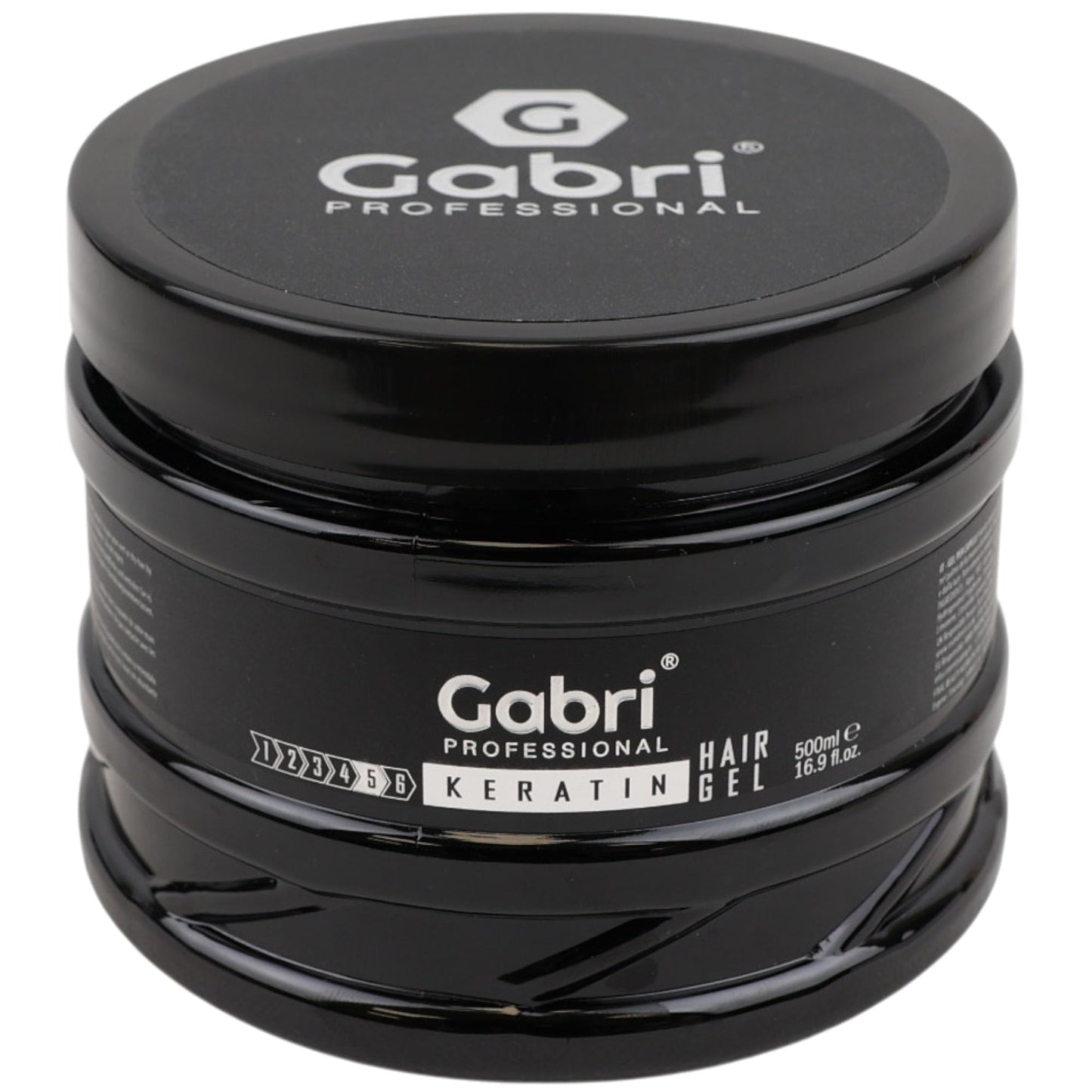 Gabri Hair Styling Gel, Firm Hold Styling Hair Gels, High Gloss, Anti-Frizz Effect, Edge Control, For All Hair Types (250 g (1 Pack), Keratin)