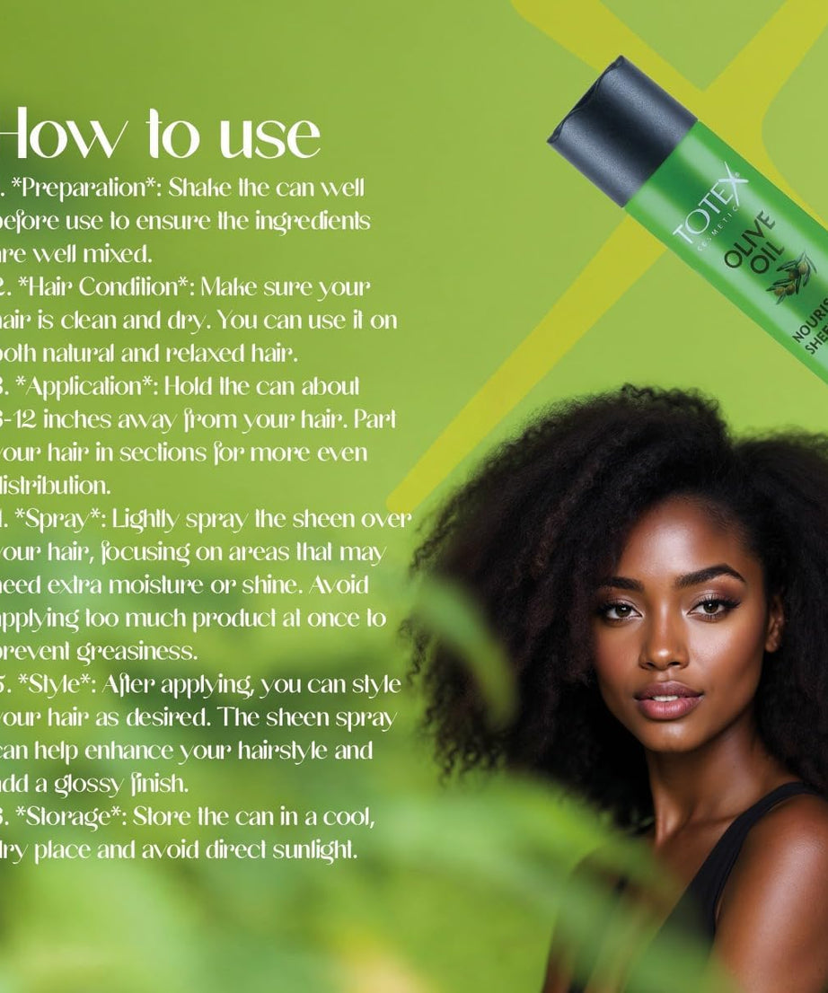 Totex Olive Oil Sheen Spray 400 ML