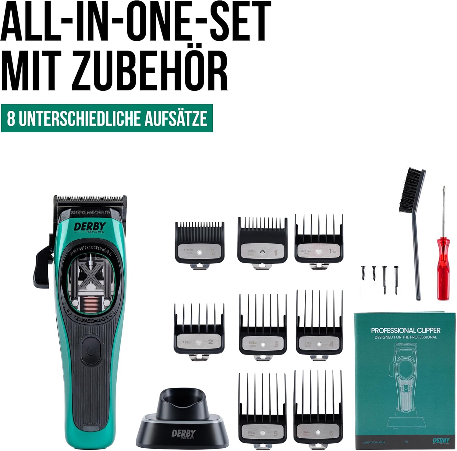 Professional Men's Electric Razor for Hair & Beard (10,000 RPM) - Men's Hair Trimmer & Beard Trimmer for Hairdressers & Barbers - Hair Trimmer & Beard Trimmer - Men's Razor