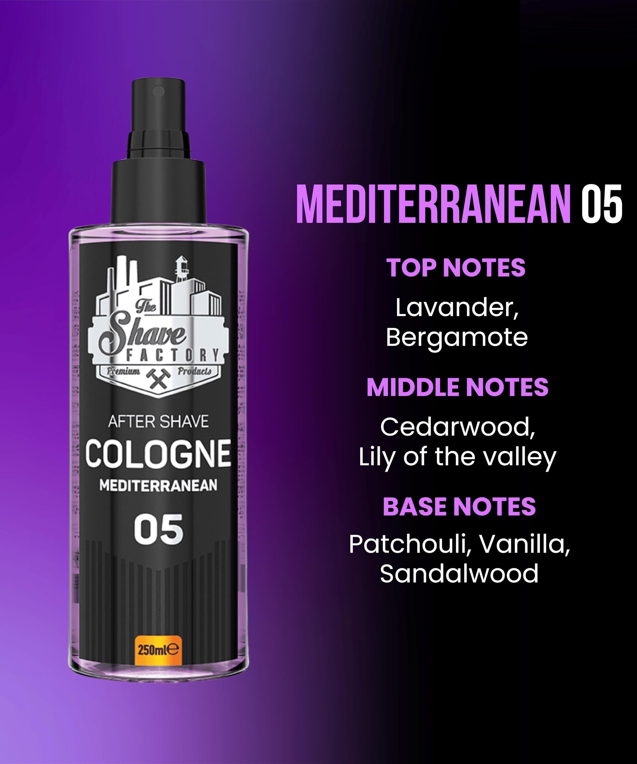 The Shave Factory After Shave Cologne Series 250 ML