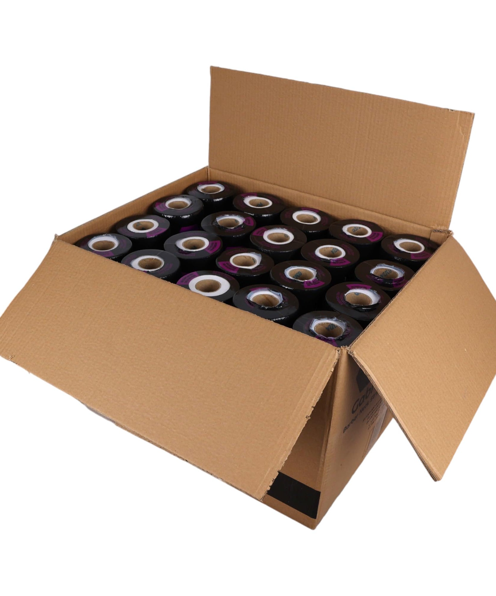 Gabri Professional Barber Neck Strips,5 x 100 Rolls Pack White & Black