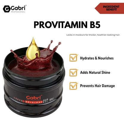 Gabri Hair Styling Gel, Firm Hold Styling Hair Gels, High Gloss, Anti-Frizz Effect, Edge Control, For All Hair Types (250 g (1 Pack), Keratin)