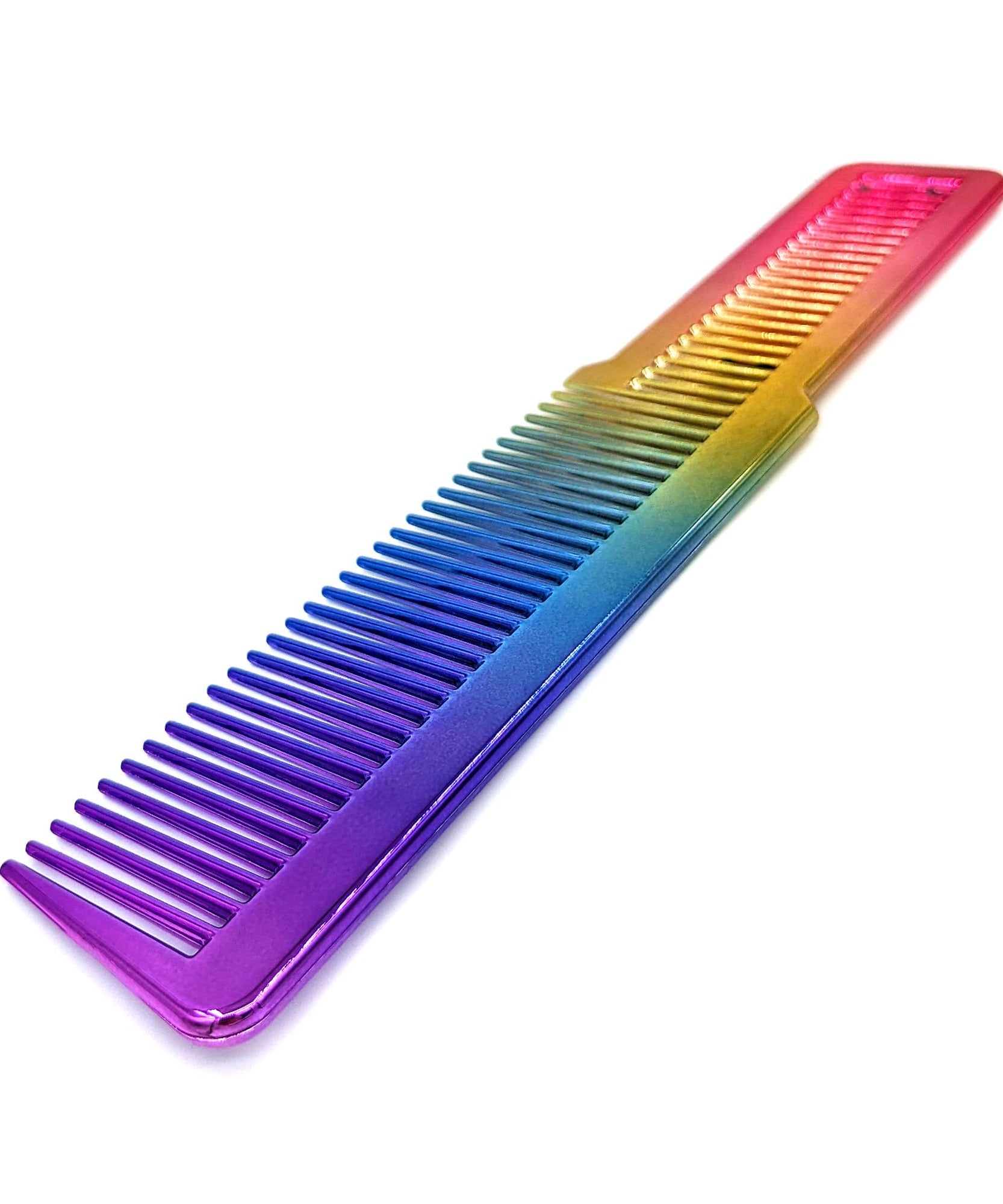 Gabri Flat Hair Comb Top Comb Barber Styling Hair Cutting Durable Detangler - Professional Hairdressing Tools, Anti Static Heat Resistant, Strong & Durable (Gold Metal 21 cm, Metal)