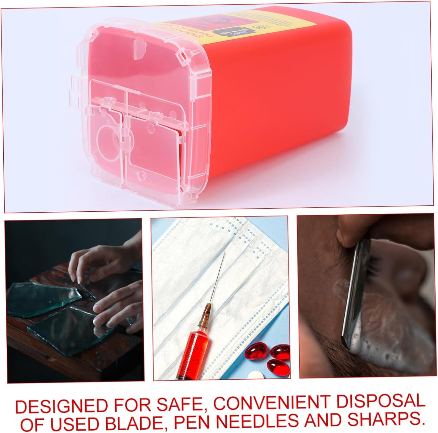 Used Razor Blades Disposal Box Dispenser for Barbers 1pc