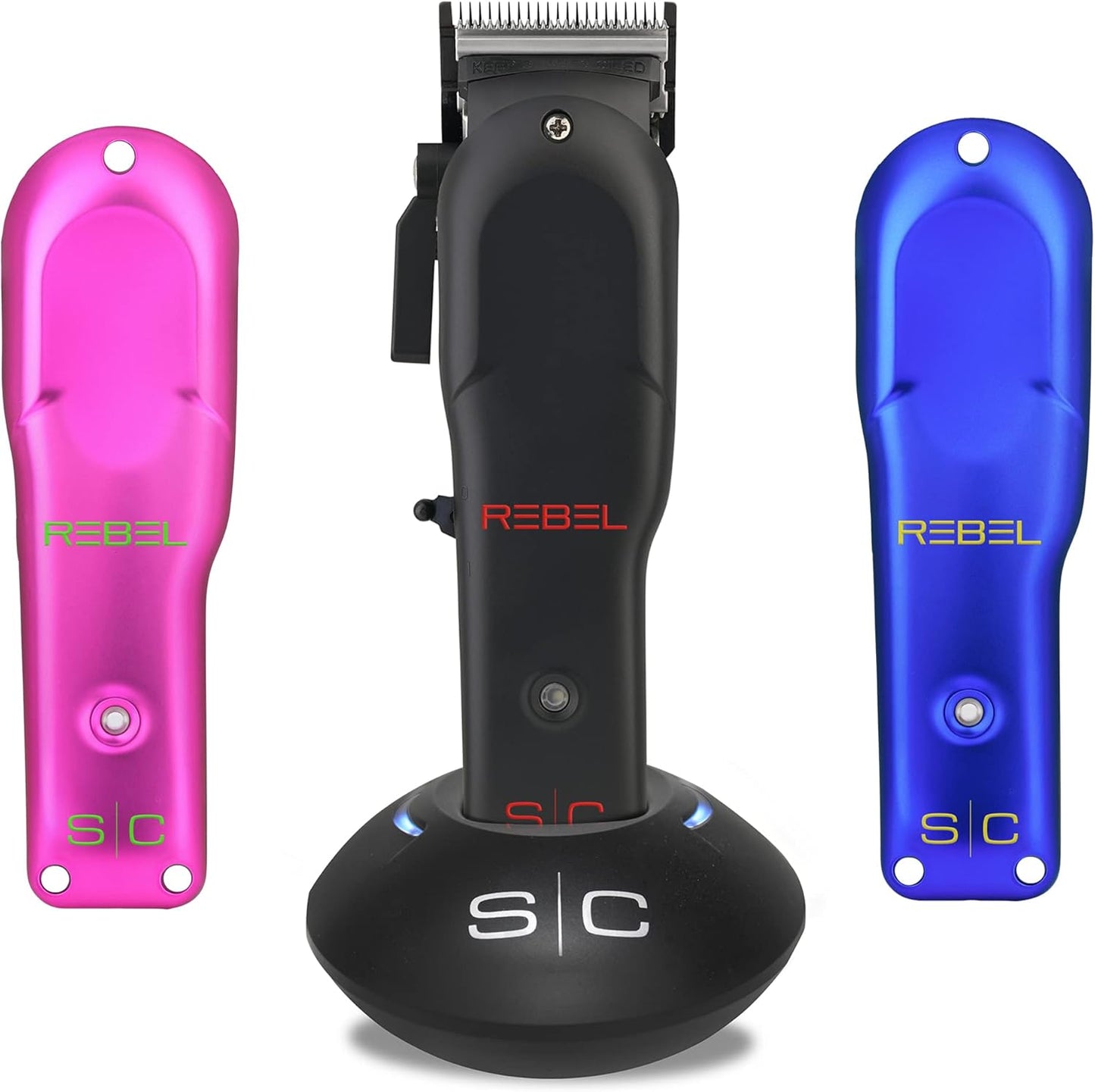 Stylecraft StyleCraft Rebel Professional Super-Torque Modular Cordless Hair Clipper (Lids: Pink, Blue, Black)