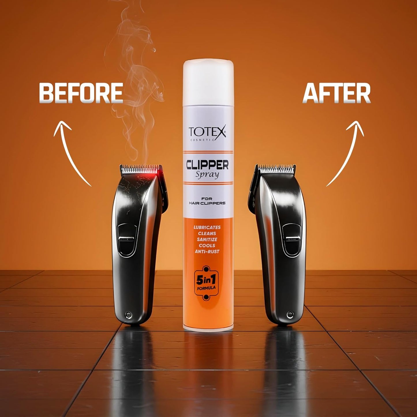 Totex Clipper Spray 400ml – 5-in-1 Lubricant, Cleaner & Disinfectant