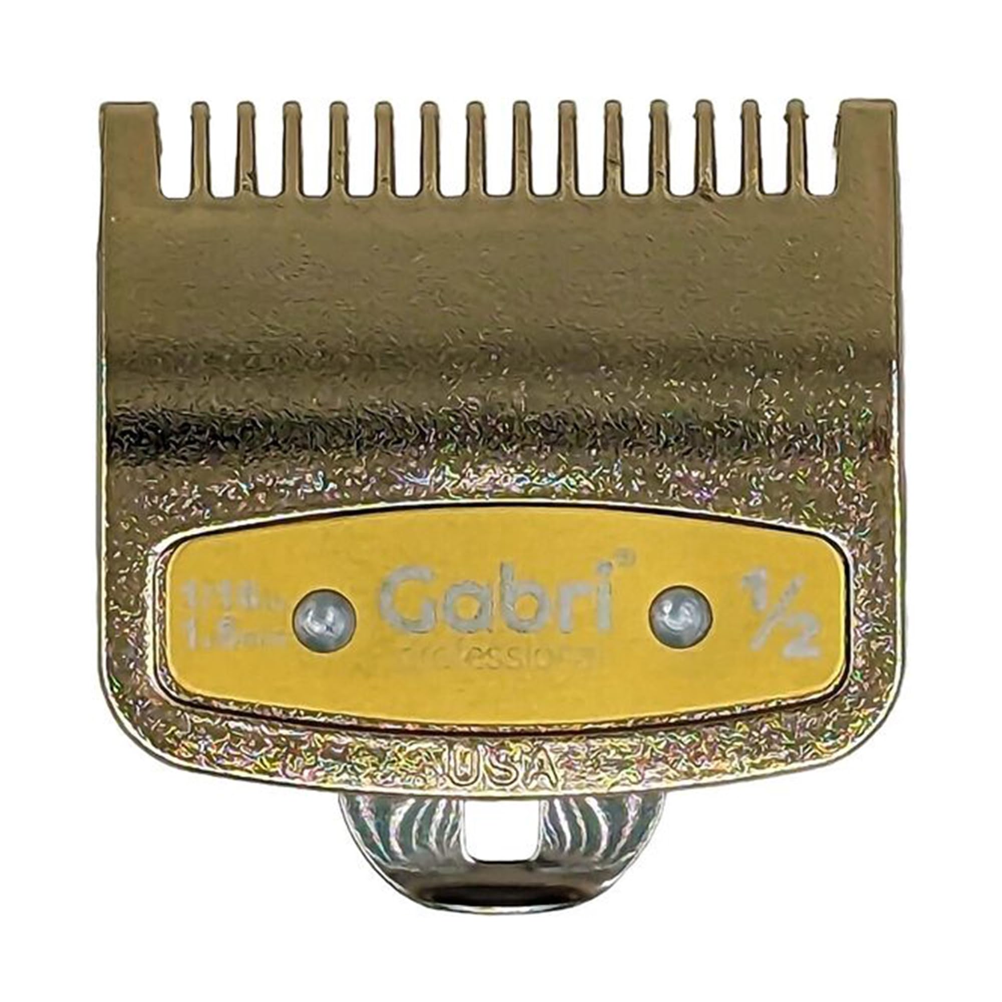 Gabri Flat Hair Comb Top Comb Barber Styling Hair Cutting Durable Detangler - Professional Hairdressing Tools, Anti Static Heat Resistant, Strong & Durable (Gold Metal 21 cm, Metal)