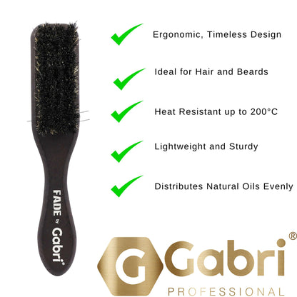 Gabri Men's Grooming Beard and Fade Brush