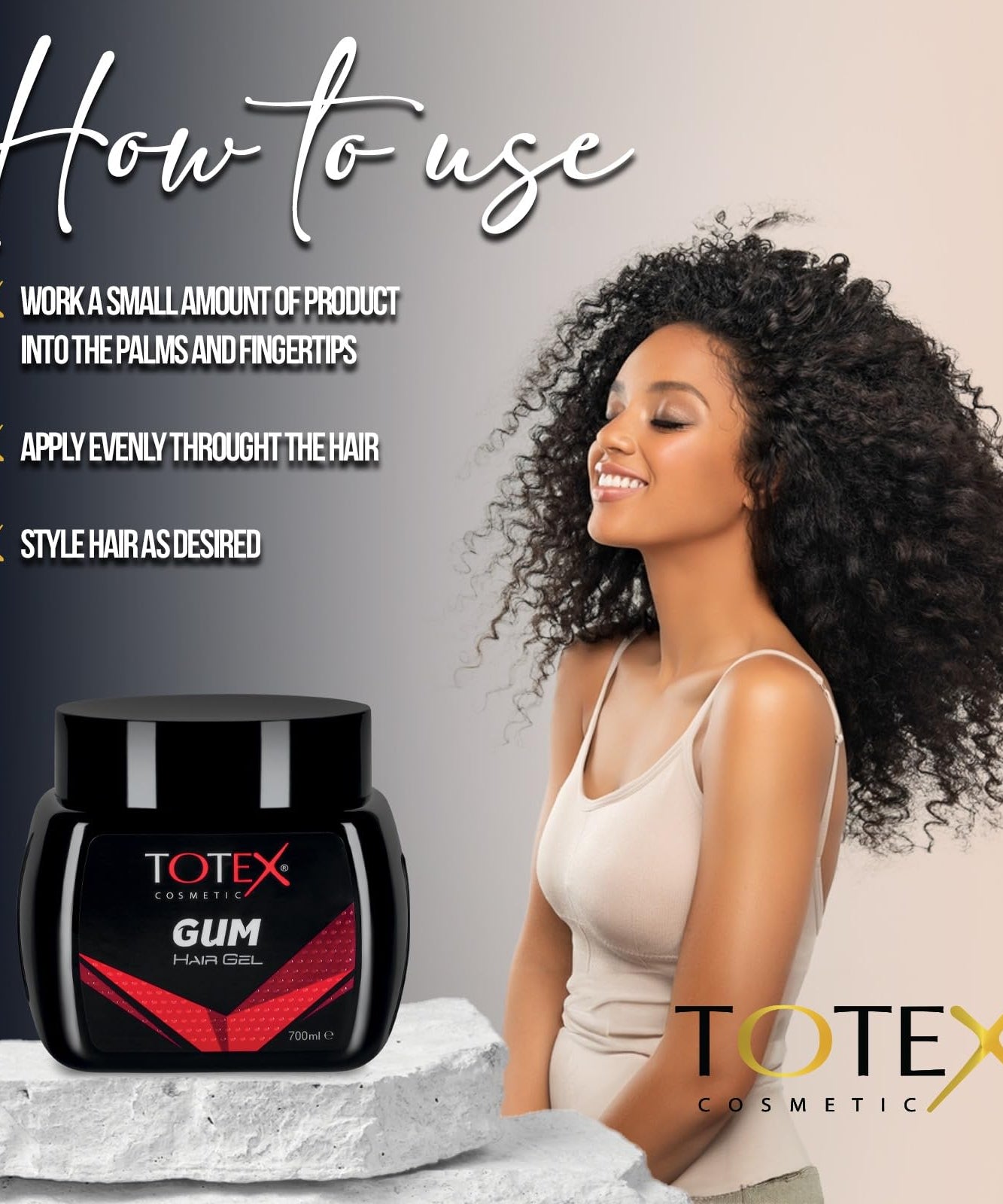 Totex Hair Styling Gum Gel 250-700 ML