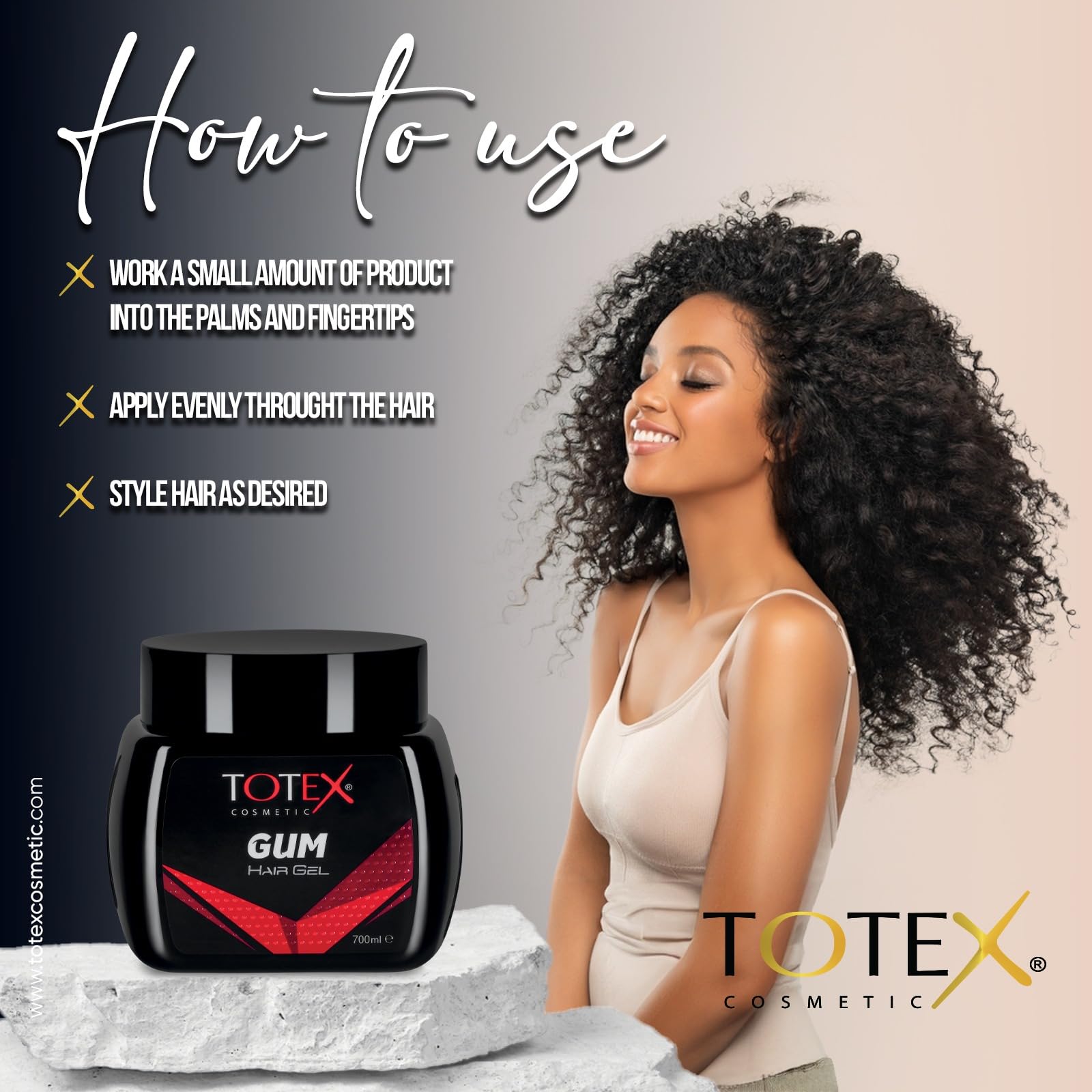 Totex Hair Styling Gum Gel 250-700 ML