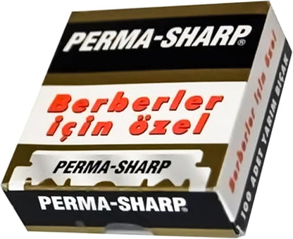 Perma Sharp Single Edge Razor Blades 100pk - Gilette - Professional Barber Supplies UK | BarberWorld