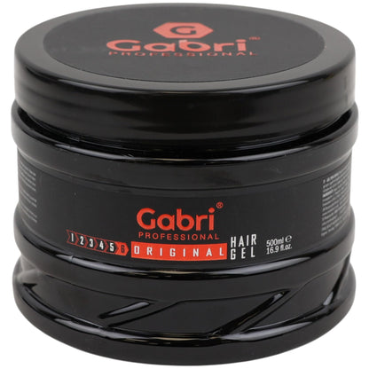 Gabri Hair Styling Gel, Firm Hold Styling Hair Gels, High Gloss, Anti-Frizz Effect, Edge Control, For All Hair Types (250 g (1 Pack), Keratin)