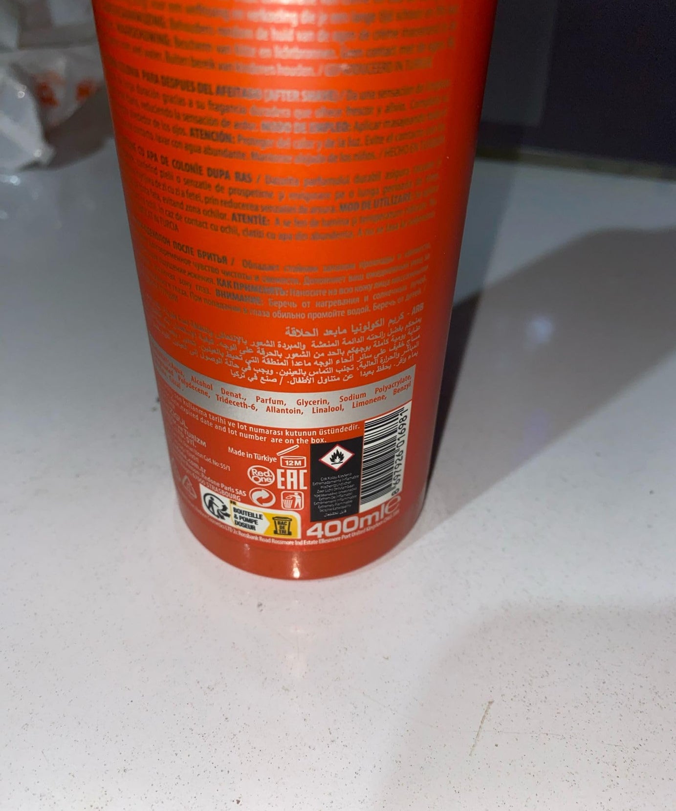 RedOne Aftershave Cream Cologne 400 ml