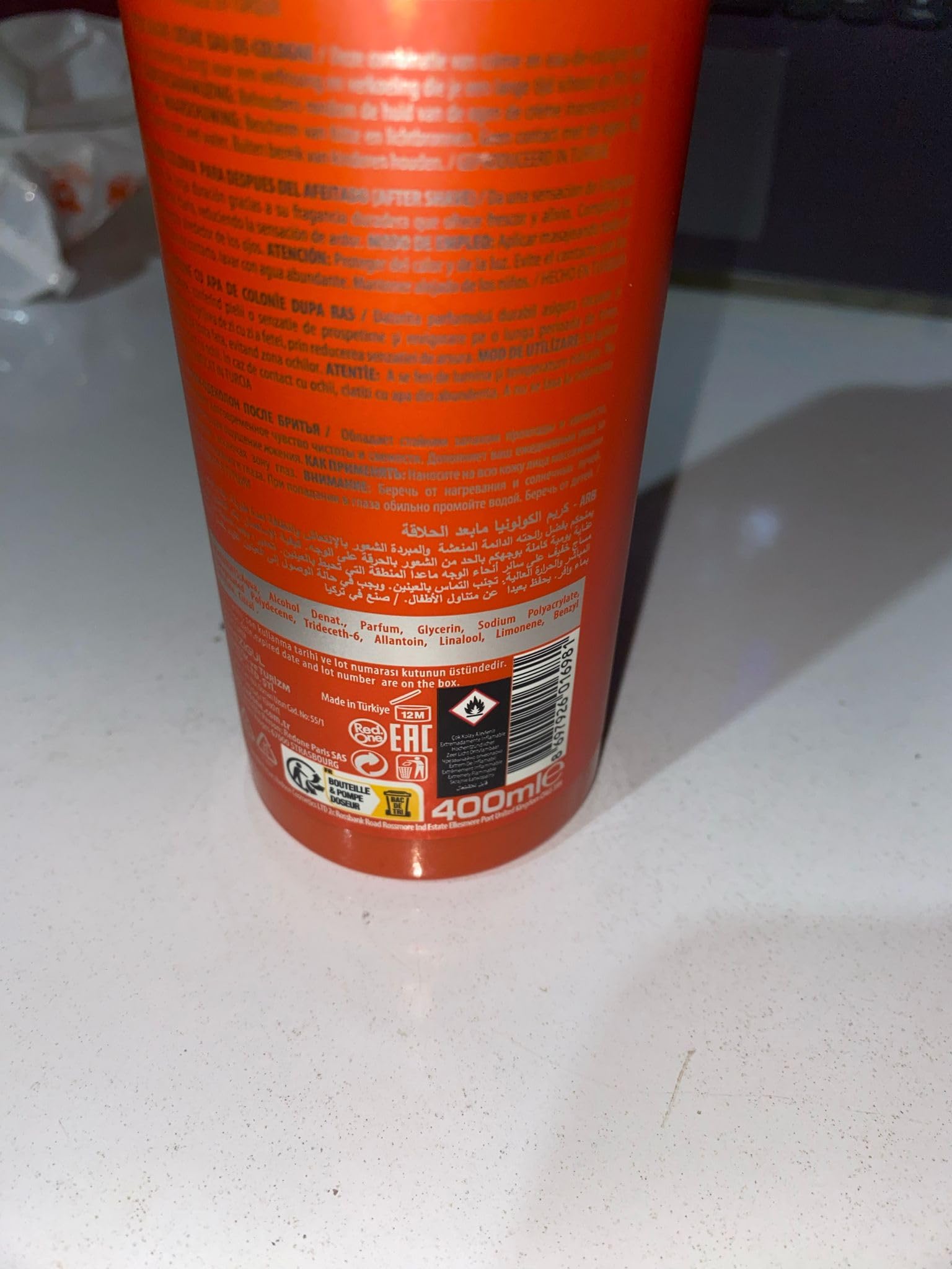 RedOne Aftershave Cream Cologne 400 ml