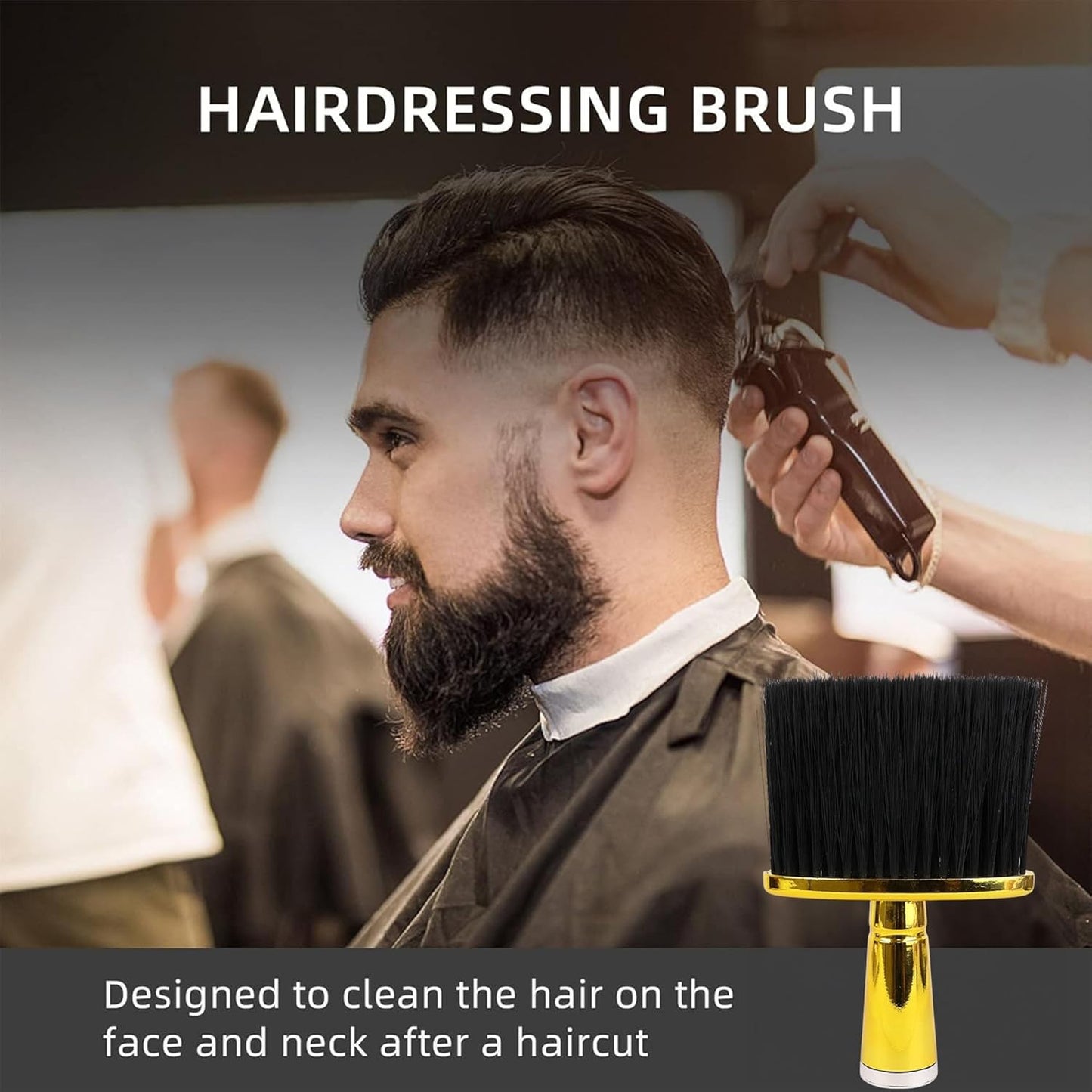 Gold Barber Salon Neck Duster Brush