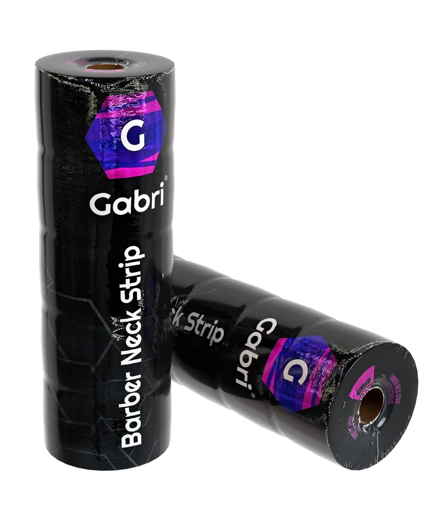 Gabri Professional Barber Neck Strips,5 x 100 Rolls Pack White & Black