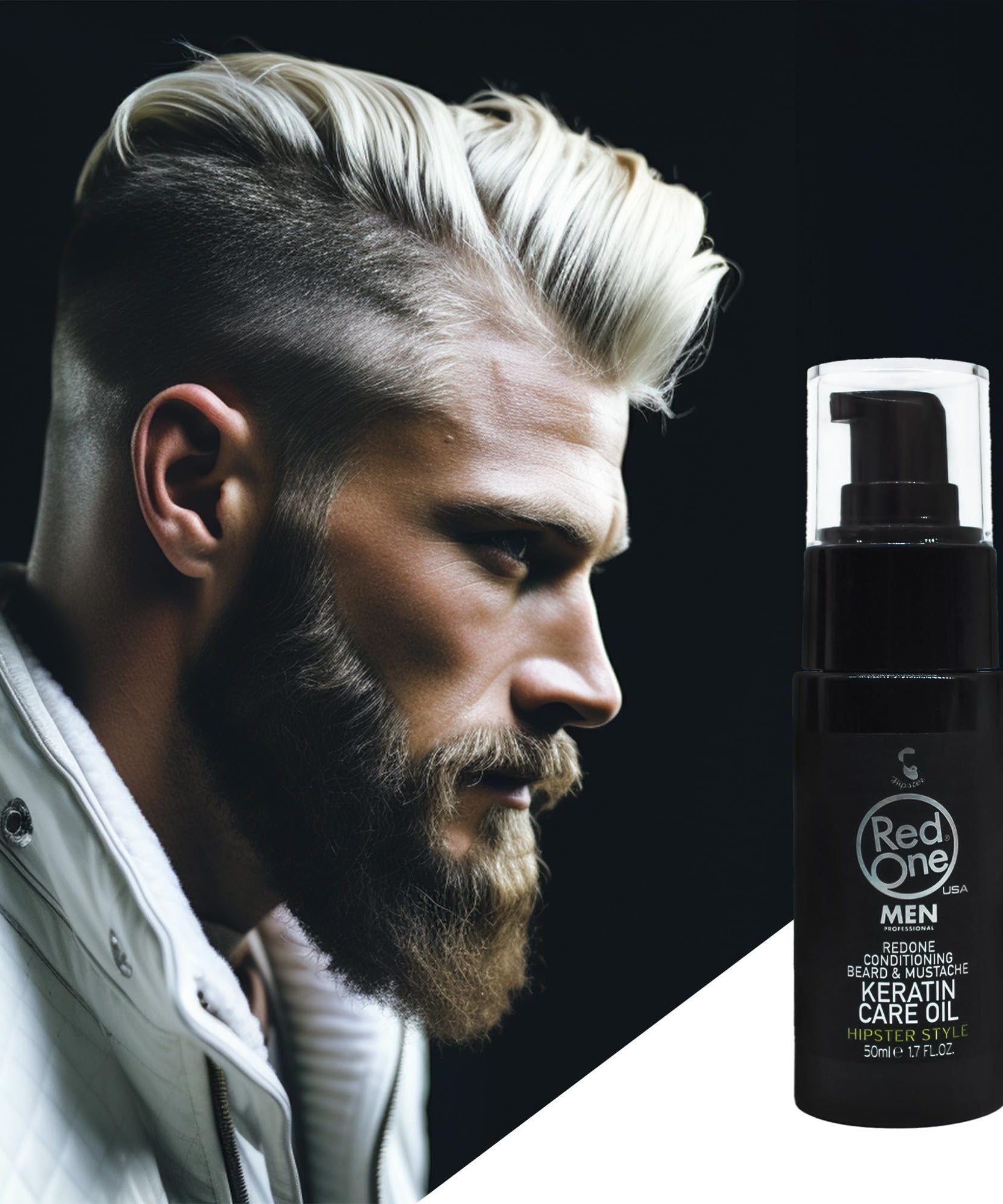 RedOne Conditioning Beard & Mustache Keratin Care Oil 50mL