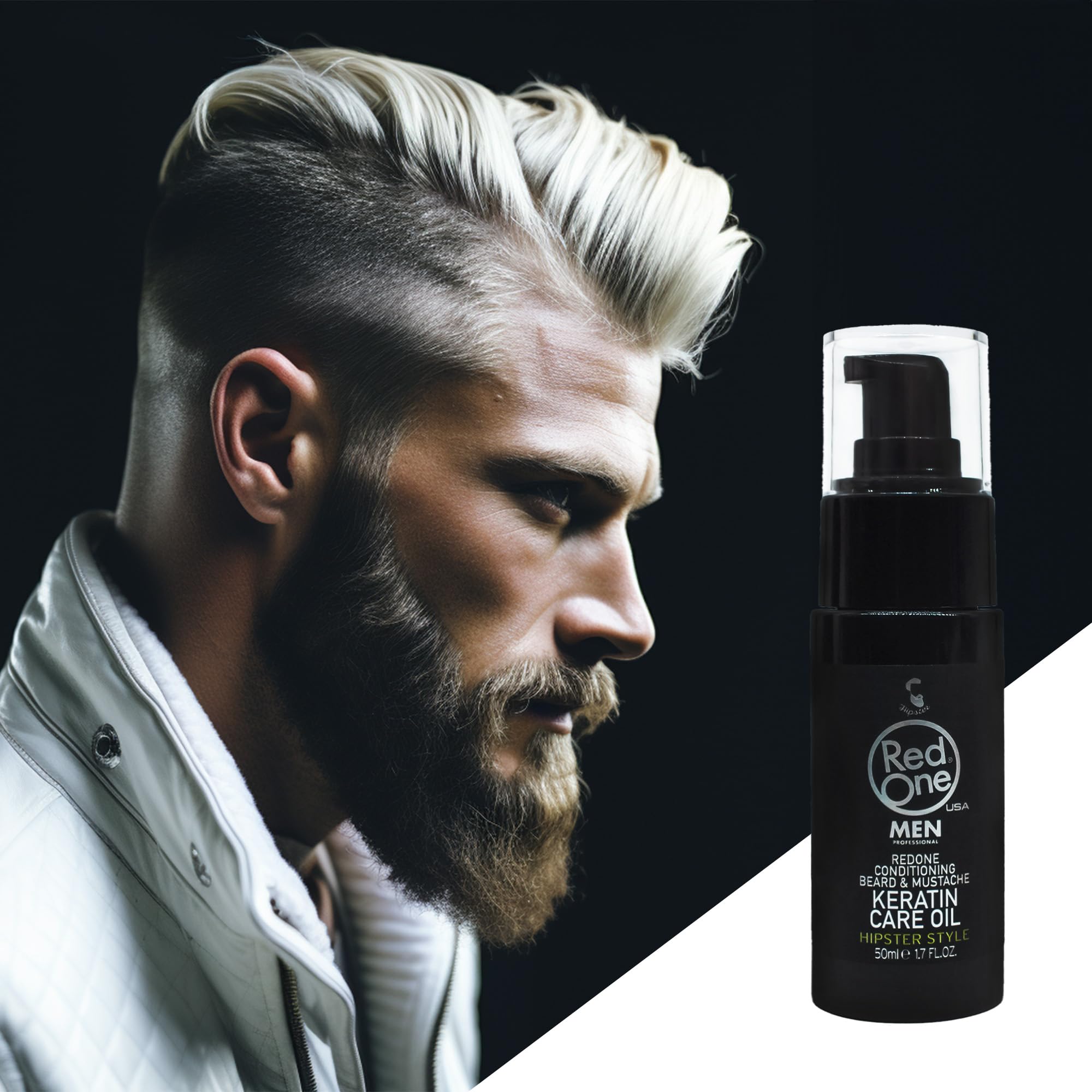 RedOne Conditioning Beard & Mustache Keratin Care Oil 50mL