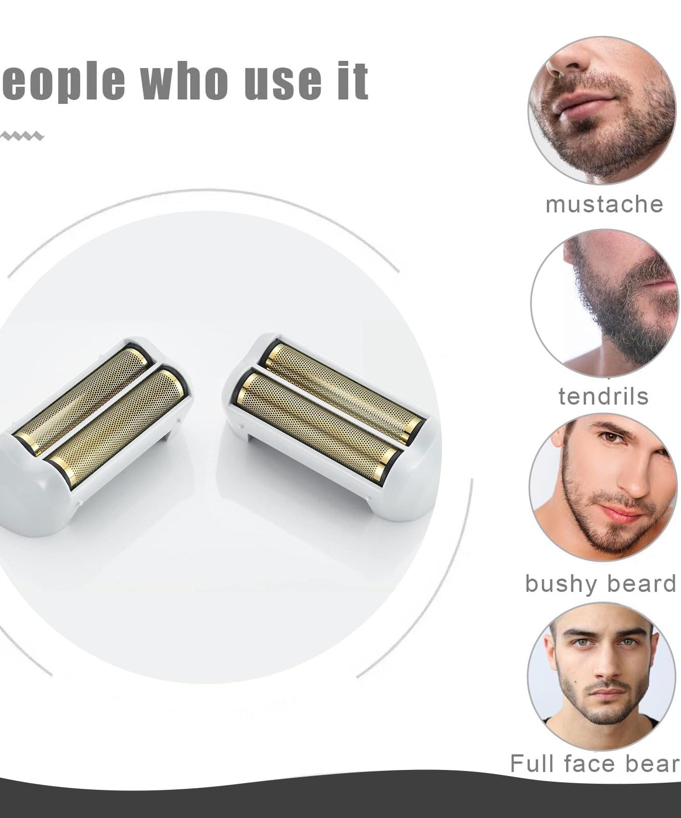 Foil Shaver Replacement Razor Blades for Andis Model TS-1 TS-2 17150 17200 17235 Pro Foil Shaver 17155 17160 17280 Foil and Blades (Gold/2PC)