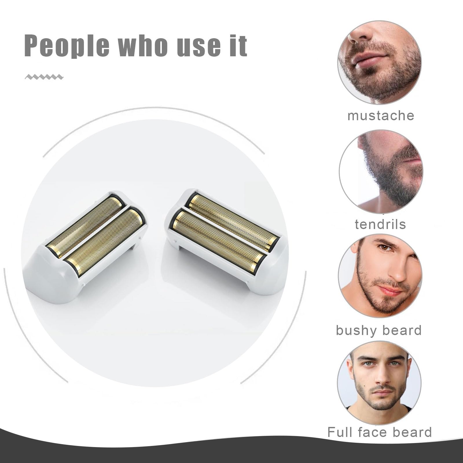 Foil Shaver Replacement Razor Blades for Andis Model TS-1 TS-2 17150 17200 17235 Pro Foil Shaver 17155 17160 17280 Foil and Blades (Gold/2PC)