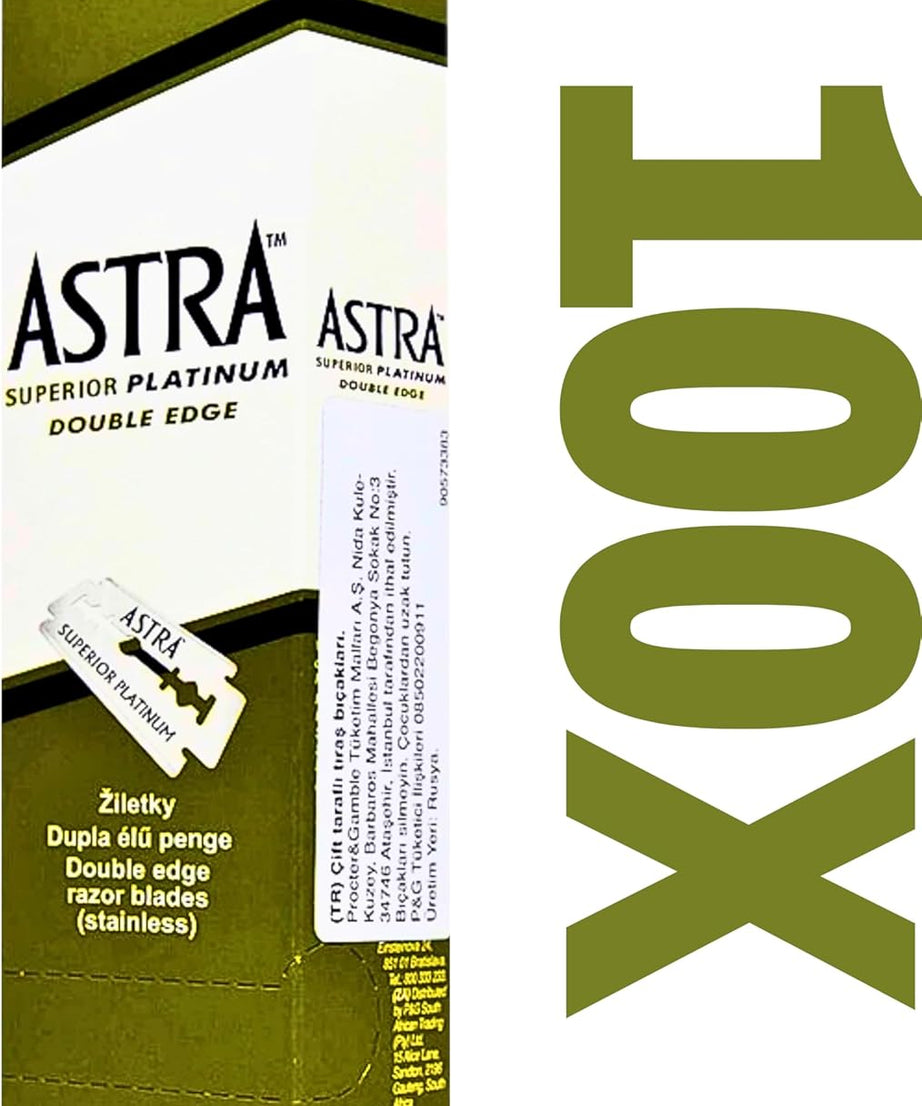 Astra Superior Platinum Double Edge Razor Blades X 100