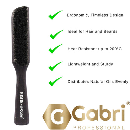 Gabri Men's Grooming Beard and Fade Brush