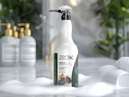 Zenix Black Garlic Extract Shampoo 1000ml | Strengthening & Salt Free