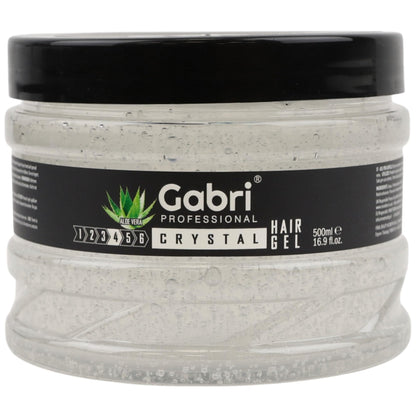 Gabri Hair Styling Gel, Firm Hold Styling Hair Gels, High Gloss, Anti-Frizz Effect, Edge Control, For All Hair Types (250 g (1 Pack), Keratin)