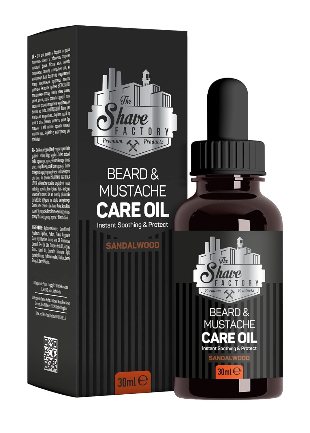 The Shave Factory Beard & Moustache Care Oil Sandalwood 30ml