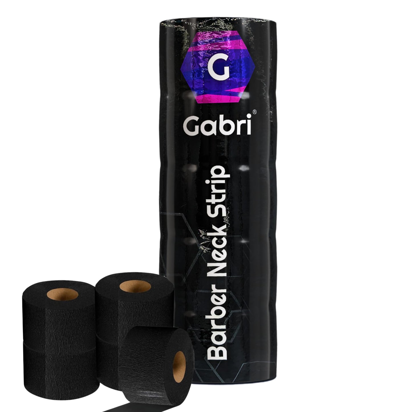 Gabri Barber Neck Strips 5 x 100 Rolls Pack White & Black