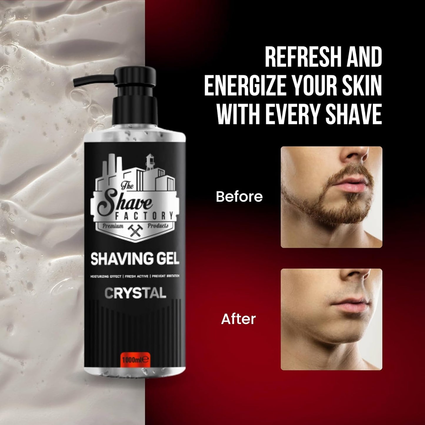 The Shave Factory Shaving Gel 1500ml (50% Extra)