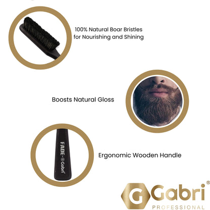 Gabri Men's Grooming Beard and Fade Brush