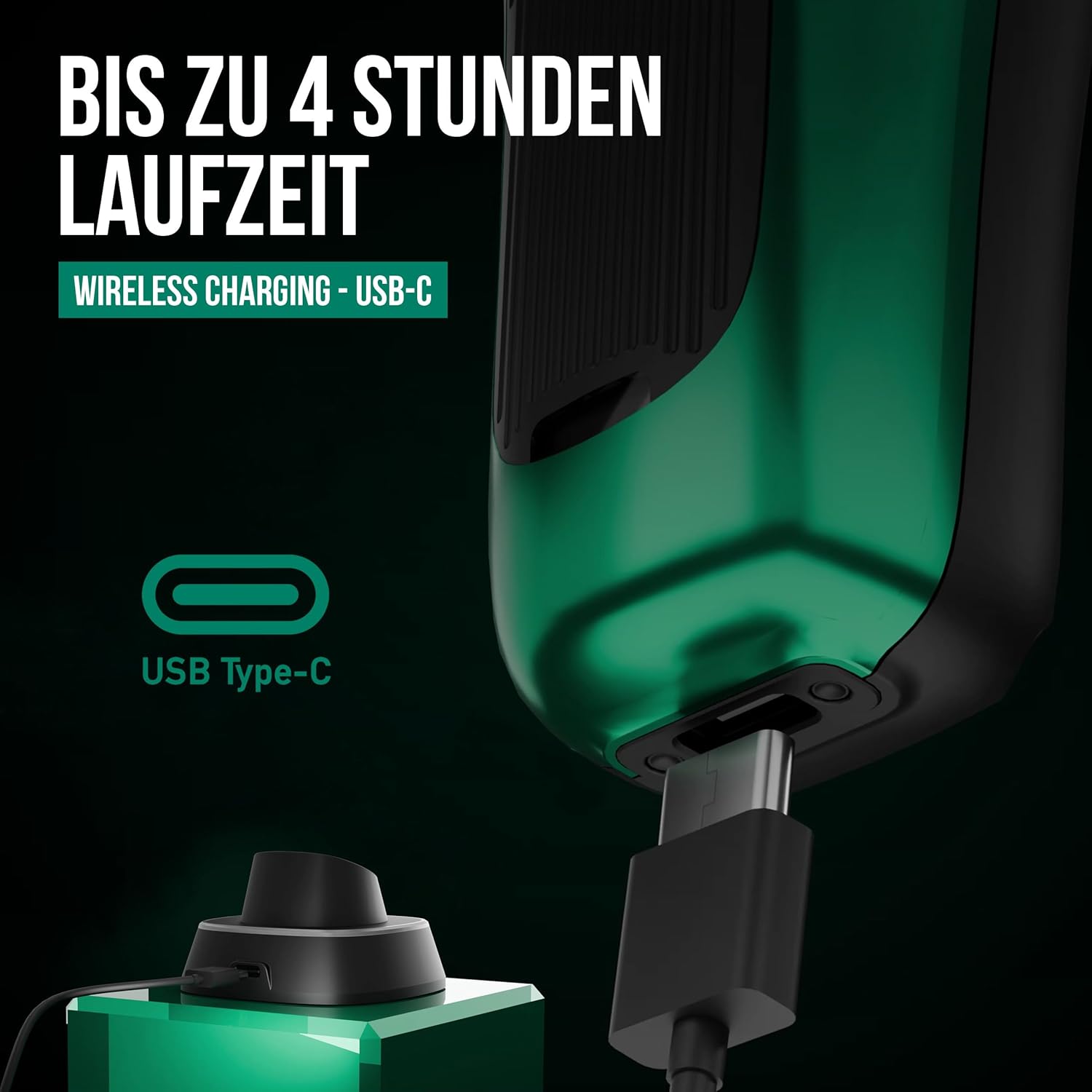 Professional Men's Electric Razor for Hair & Beard (10,000 RPM) - Men's Hair Trimmer & Beard Trimmer for Hairdressers & Barbers - Hair Trimmer & Beard Trimmer - Men's Razor