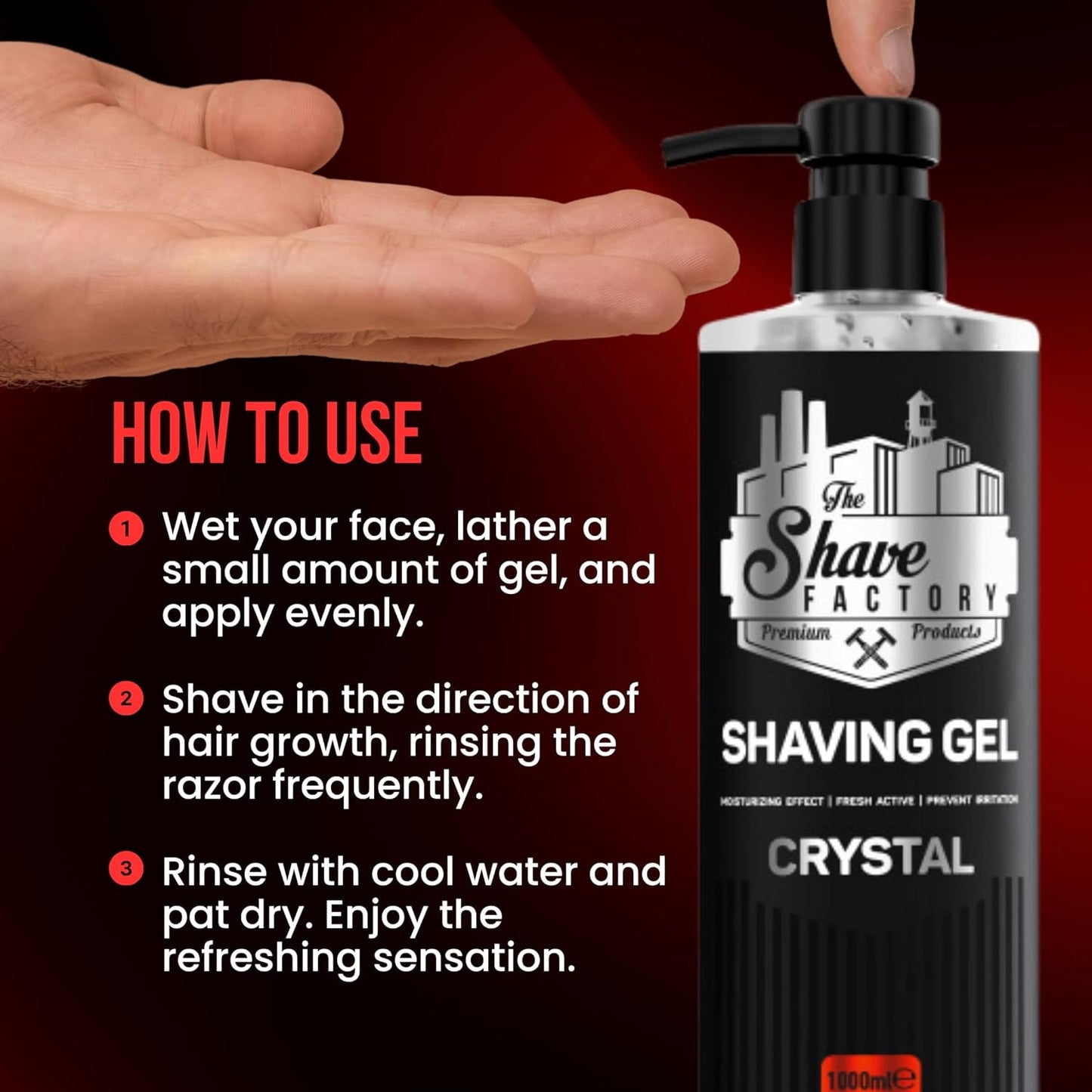 The Shave Factory Shaving Gel 1500ml (50% Extra)