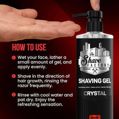 The Shave Factory Shaving Gel 1500ml (50% Extra)