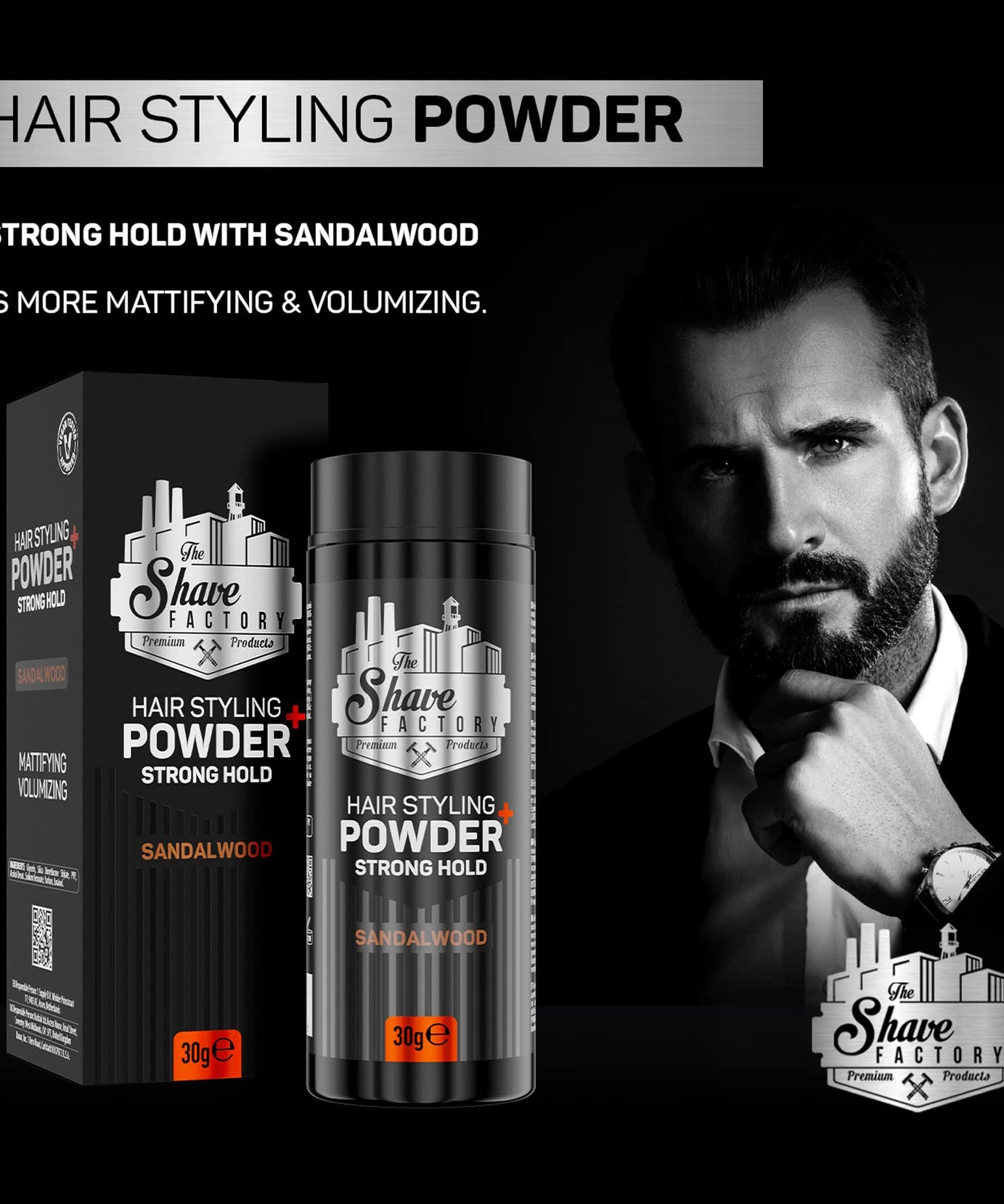 The Shave Factory Ultra Hold Hair Styling Powder Arctic 20g –30g