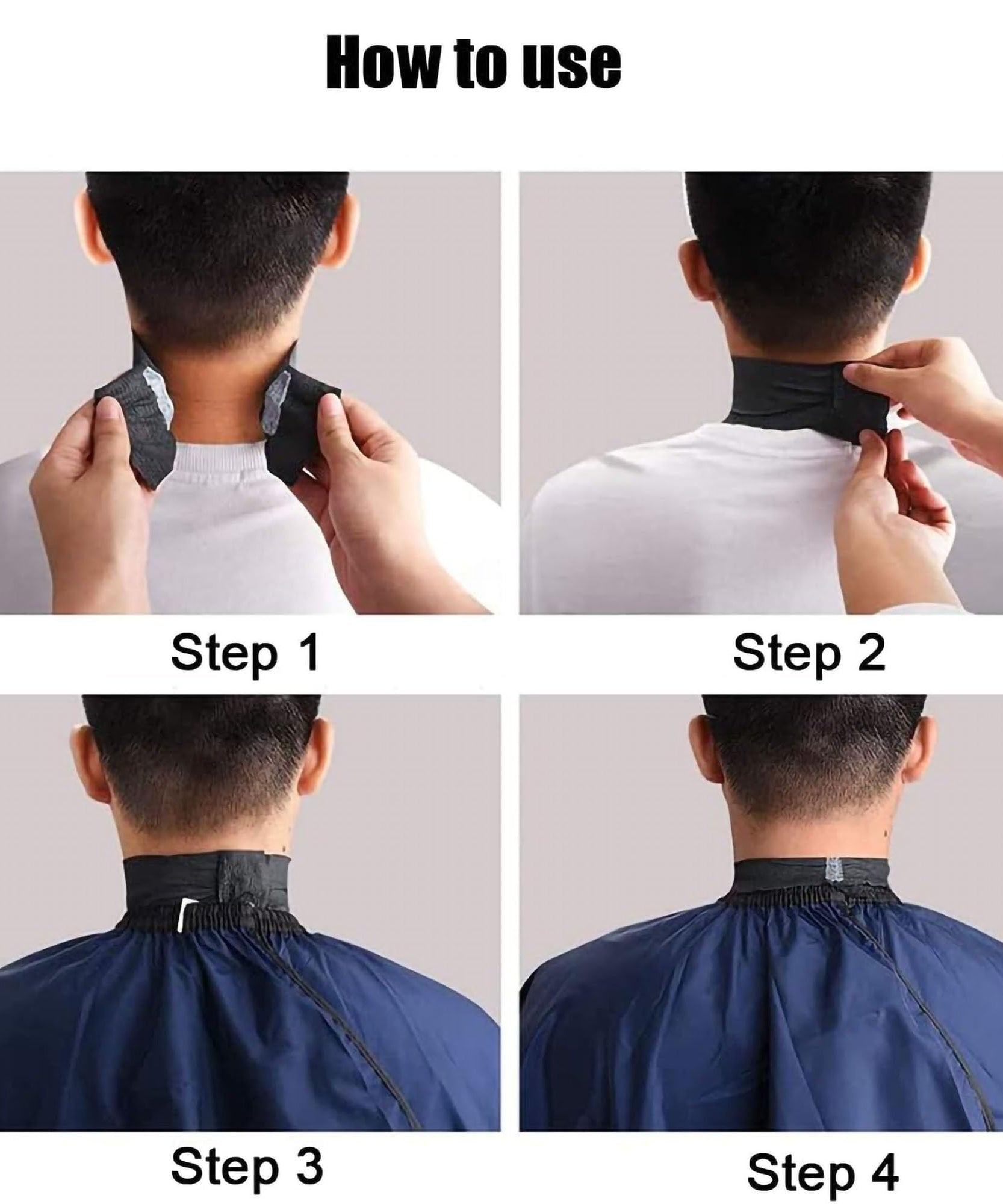 Gabri Professional Barber Neck Strips,5 x 100 Rolls Pack White & Black