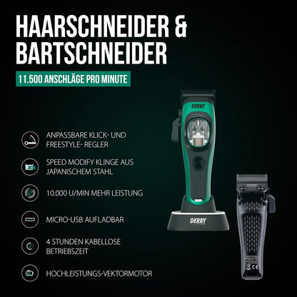Men's Electric Hair & Beard Razor 10,000 RPM - Derby - Professional Barber Supplies UK | BarberWorld