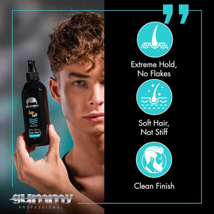 Gummy Professional Curl & Sea Salt Hair Spray – Texturizing Spray for Natural - Professional Barber Supplies UK | BarberWorld