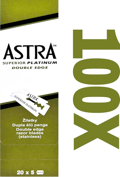 Astra Superior Platinum Double Edge Razor Blades 100pk