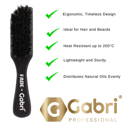 Gabri Men's Grooming Beard and Fade Brush